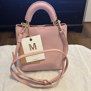 Pink Handbag with Gold Accents